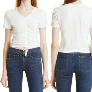 Alice + Olivia Maury Center Ruched Top (L) NWT
